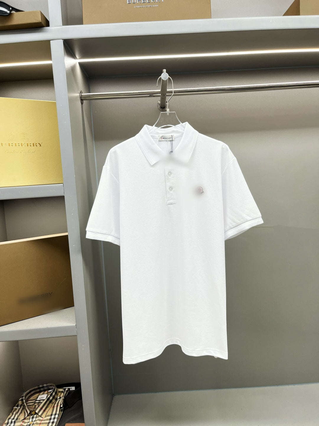 White Logo Polo